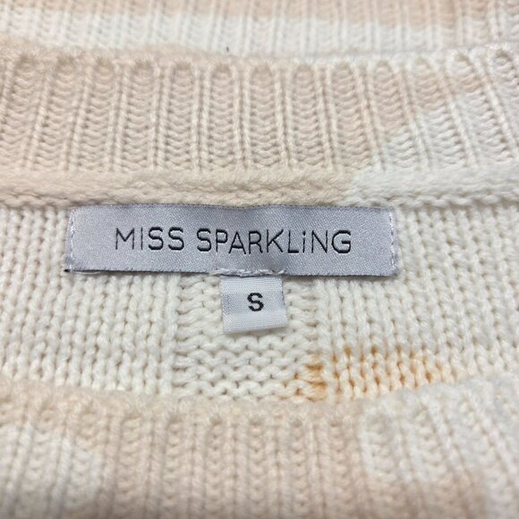 Miss Sparkling Small Daisy Tight Knit Longsleeve Casual Fall Winter Sweater - Picture 8 of 9
